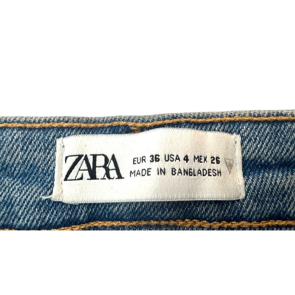 2/$30 ZARA Size 4 Blue Denim Jeans - Picture 4 of 14